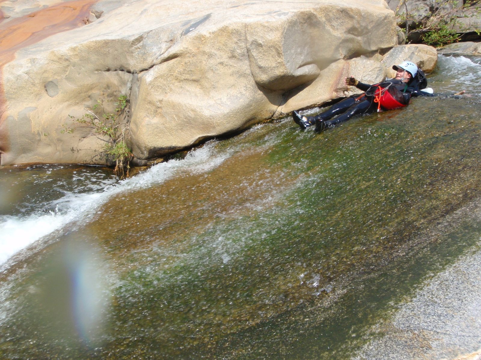 Mike on a waterslide.