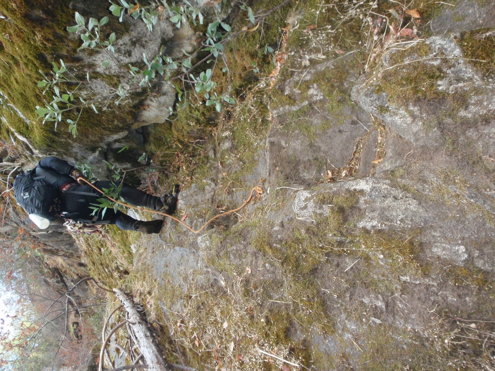 The use trail included the use of a 30 foot hand line to get us down the last bit.  Hand lines...