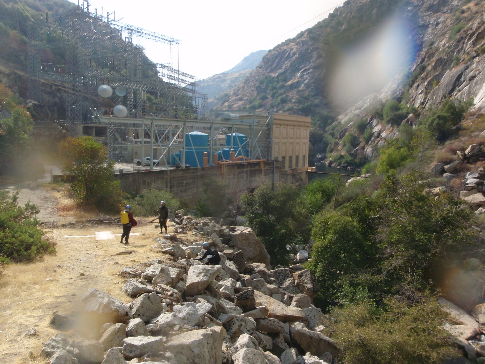 One last obstacle remains: sneaking through the power house so we can get back to our car.   ...