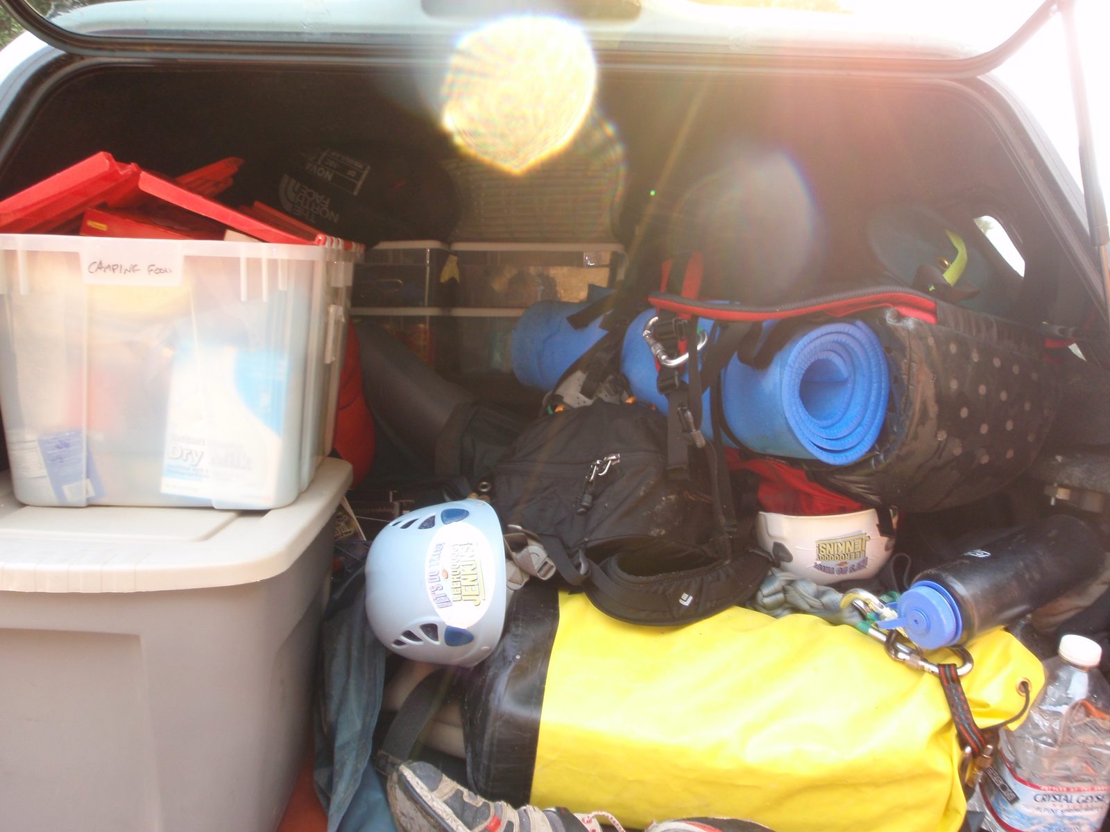 Packing Andy's truck for the drive home.