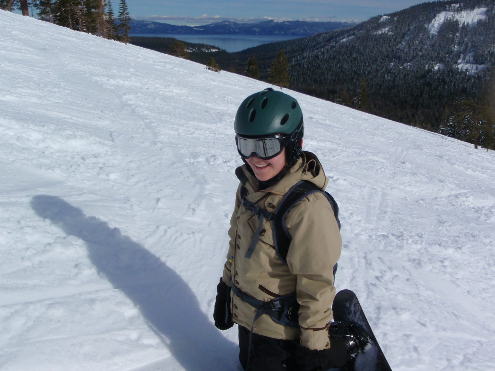 Monica with Lake Tahoe in the background.