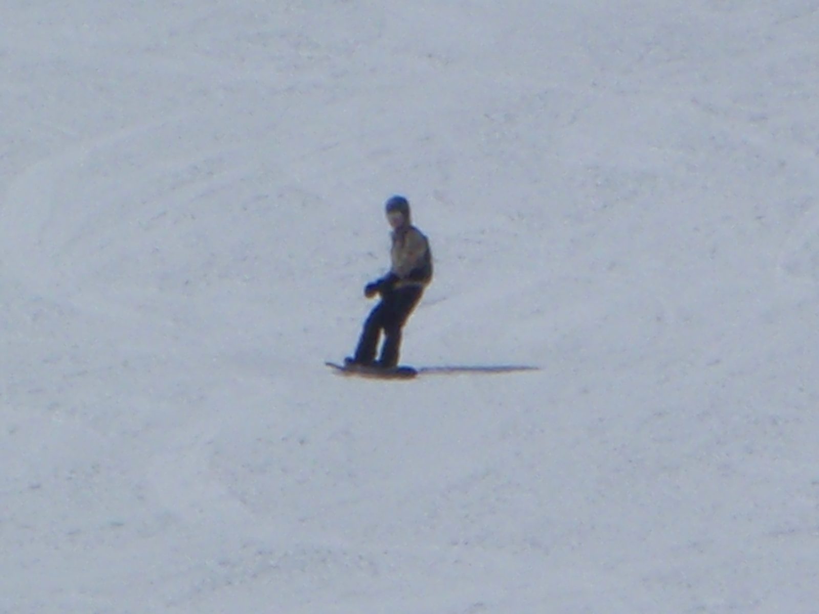 Monica, skiing down to Canyon Lodge for lunch.