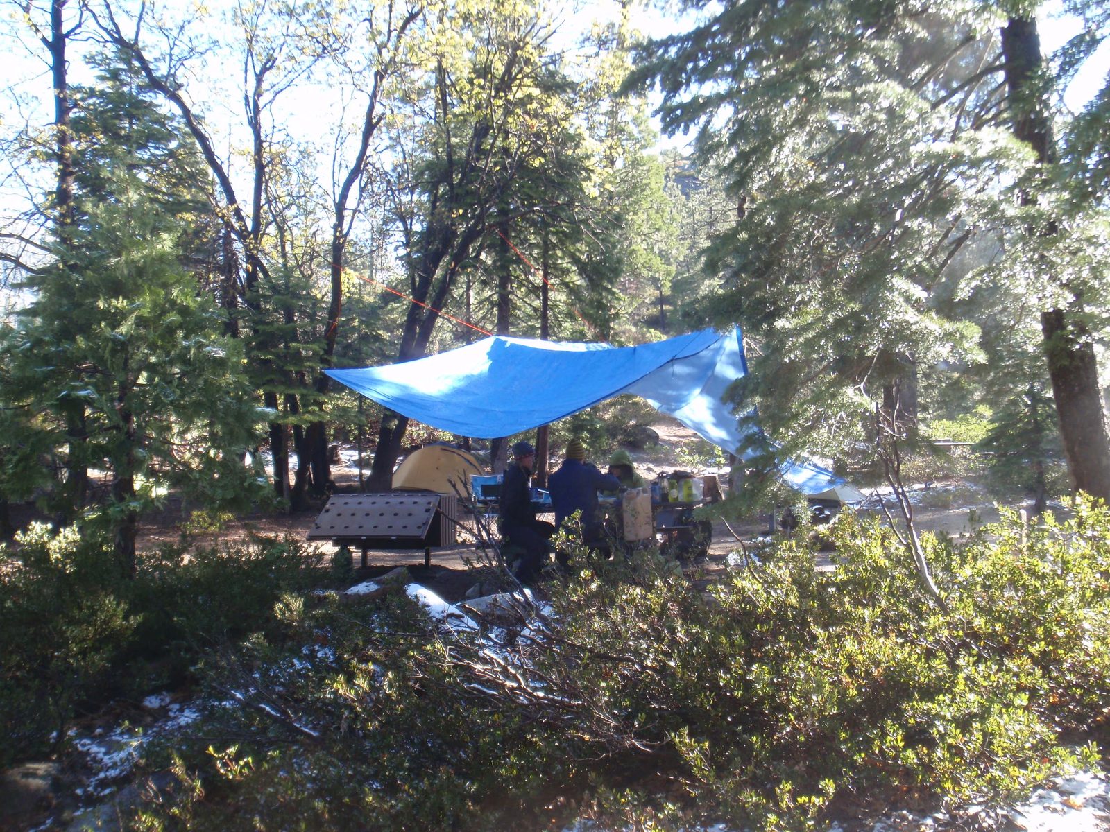 Our camp with Jon's "yacht tarp".