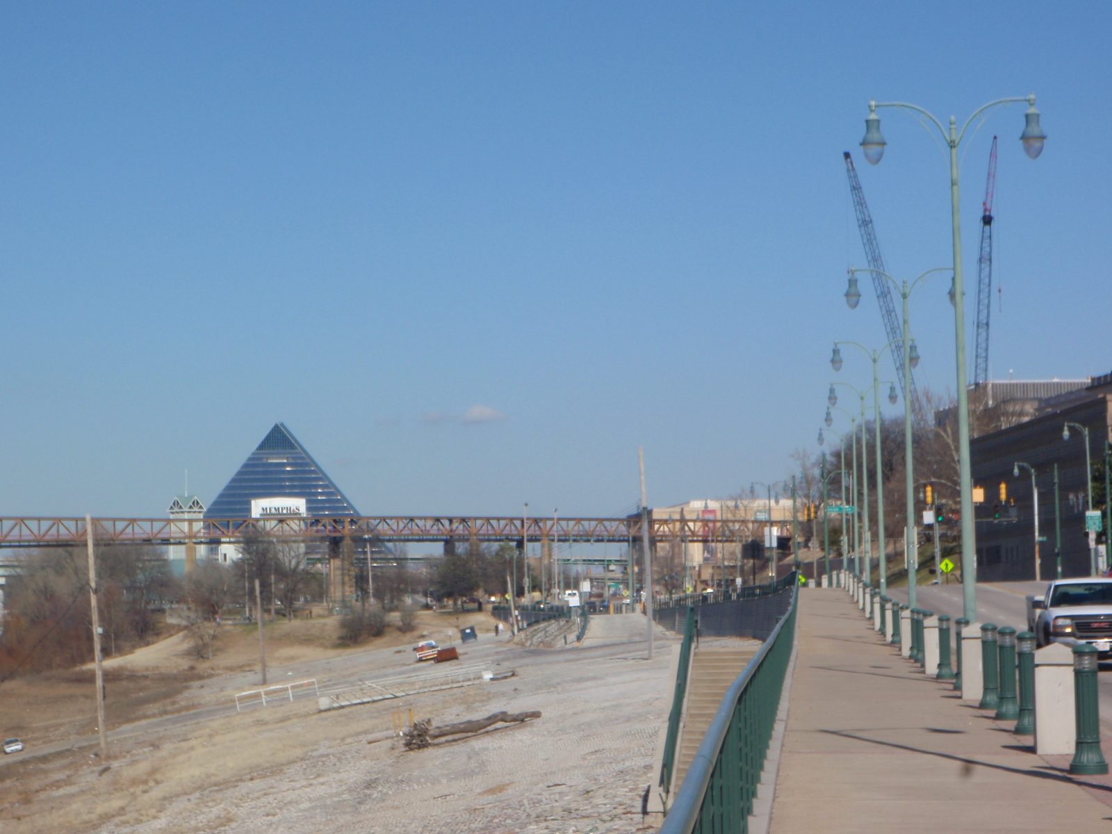 The Pyramid of Memphis (Tennessee).  I think they used to play basketball here.  Now it is...