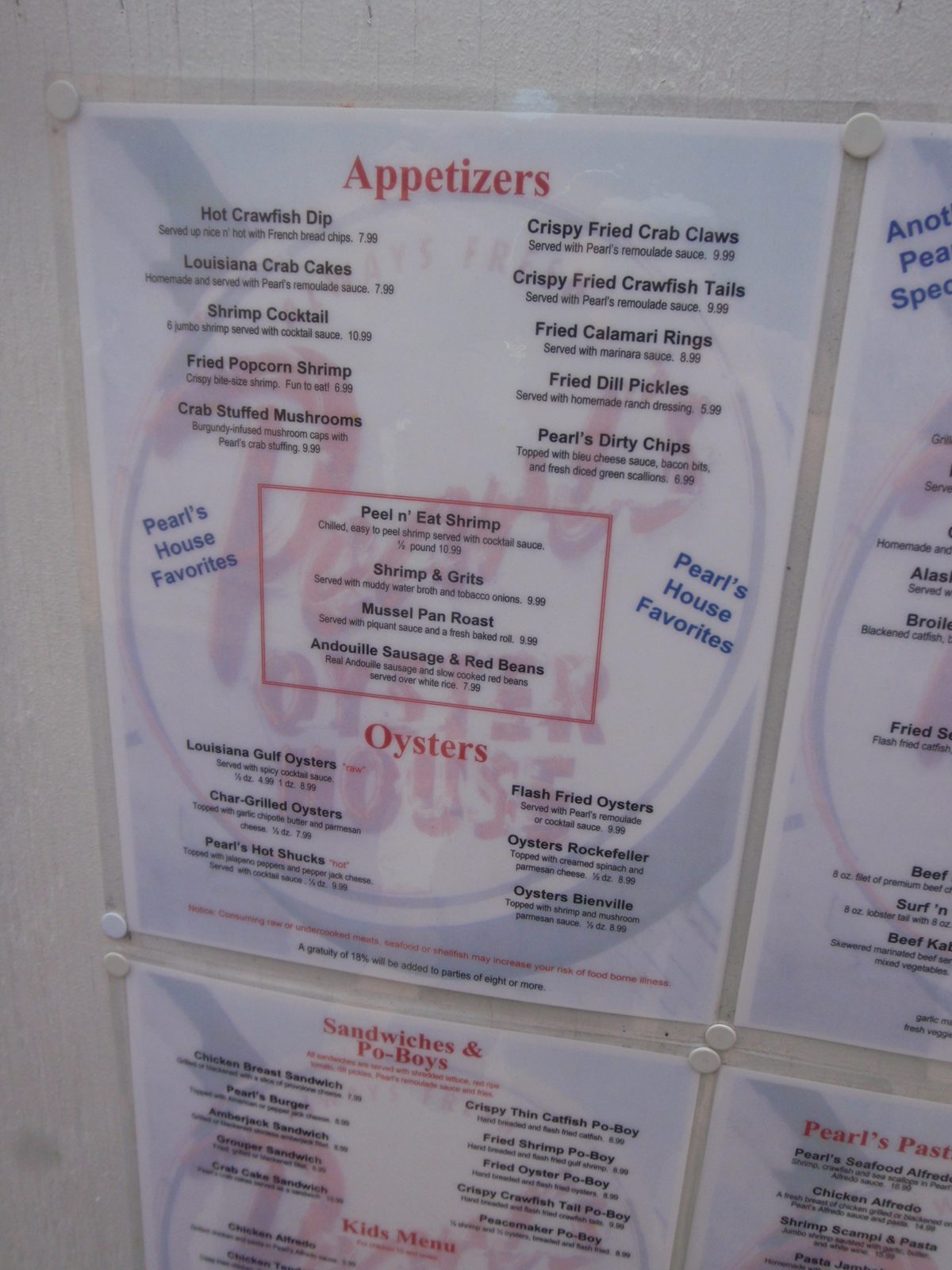 Look at all the types of oysters!  And fried dill pickles!