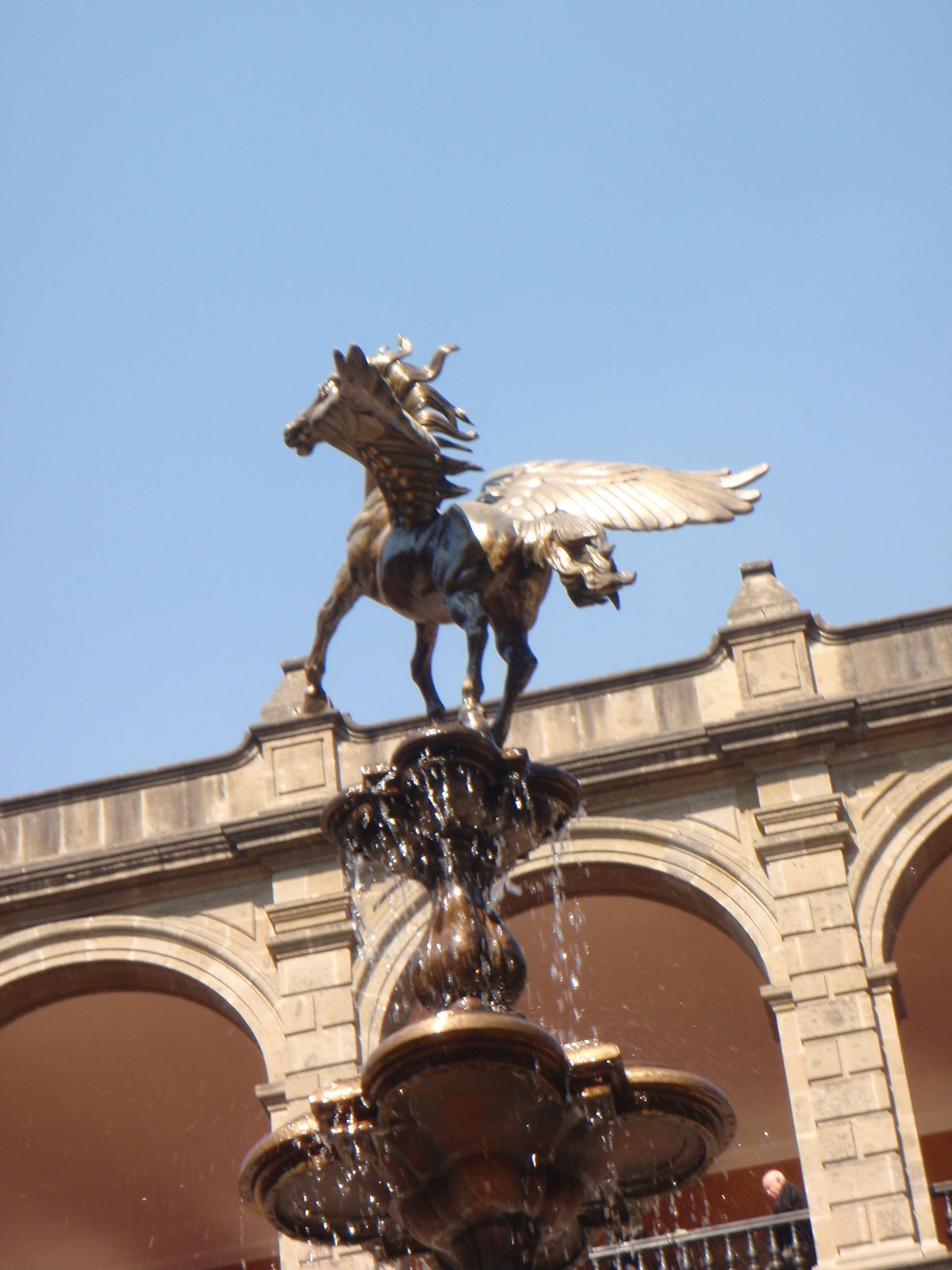 Winged horse fountain in the National Palace
