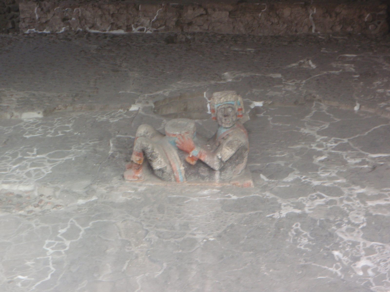Unearthed Tlaloc god (rain god).
