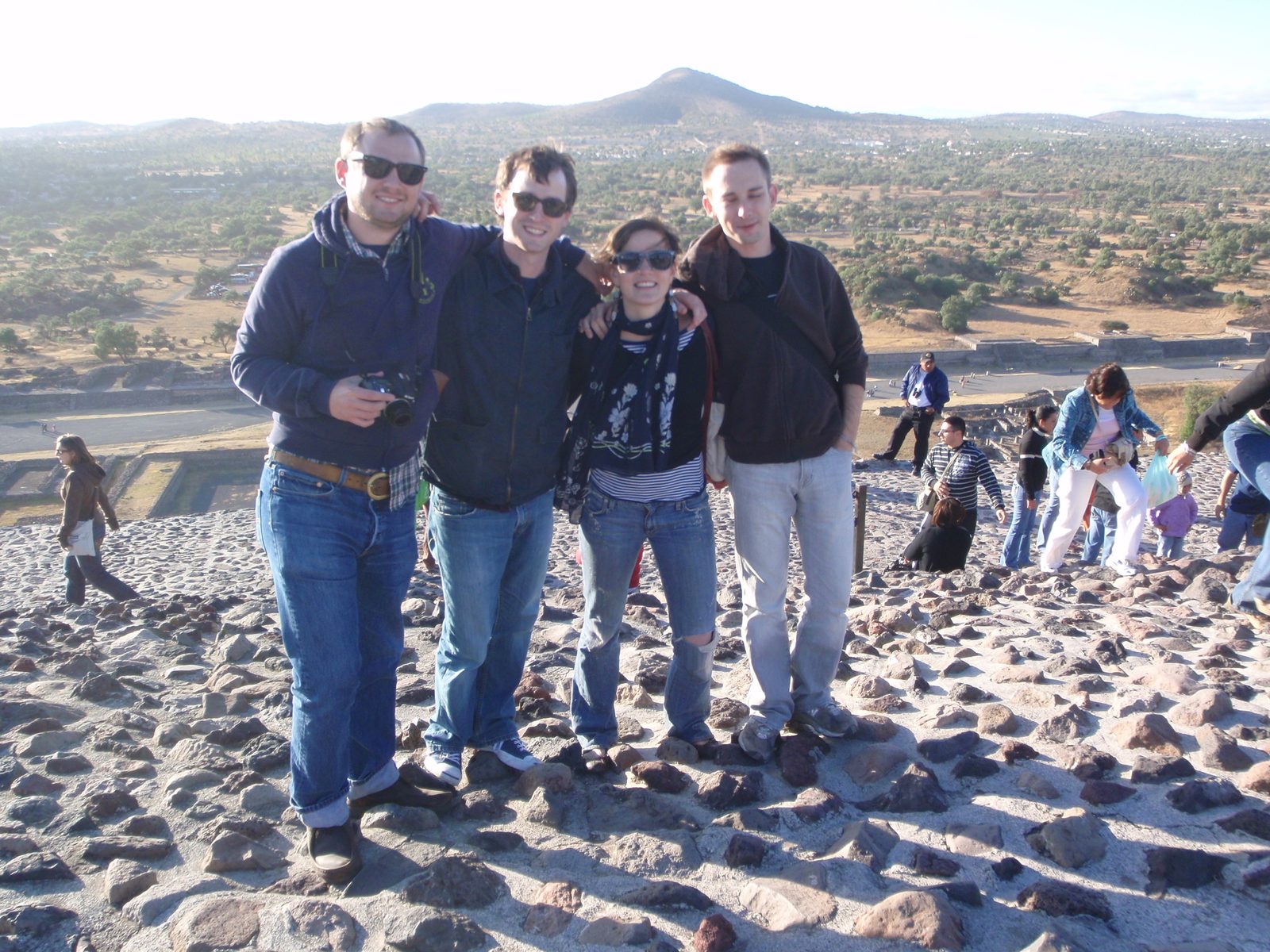 Will, Graham, Sarah and Jon, at the top of the Pyramid of the Sun.