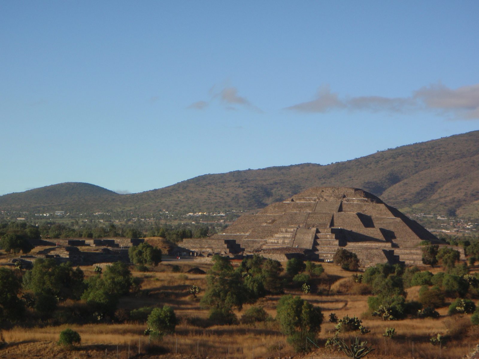 Pyramid of the Moon, over in the east.