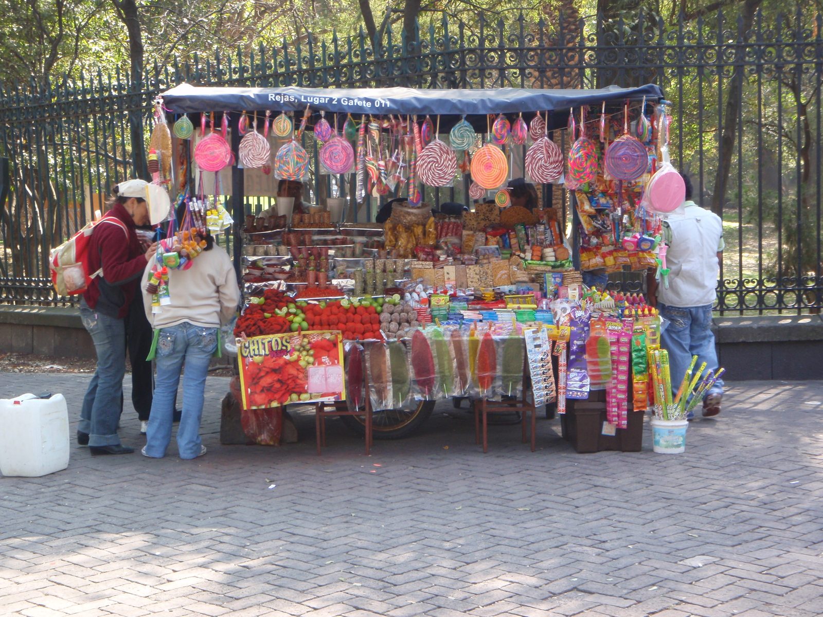 Oversized lollipops for sale in Chapultepec park.