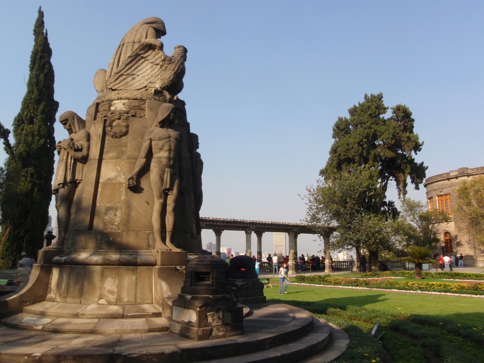 Some statue in the gardens at Chapultepec Castle.