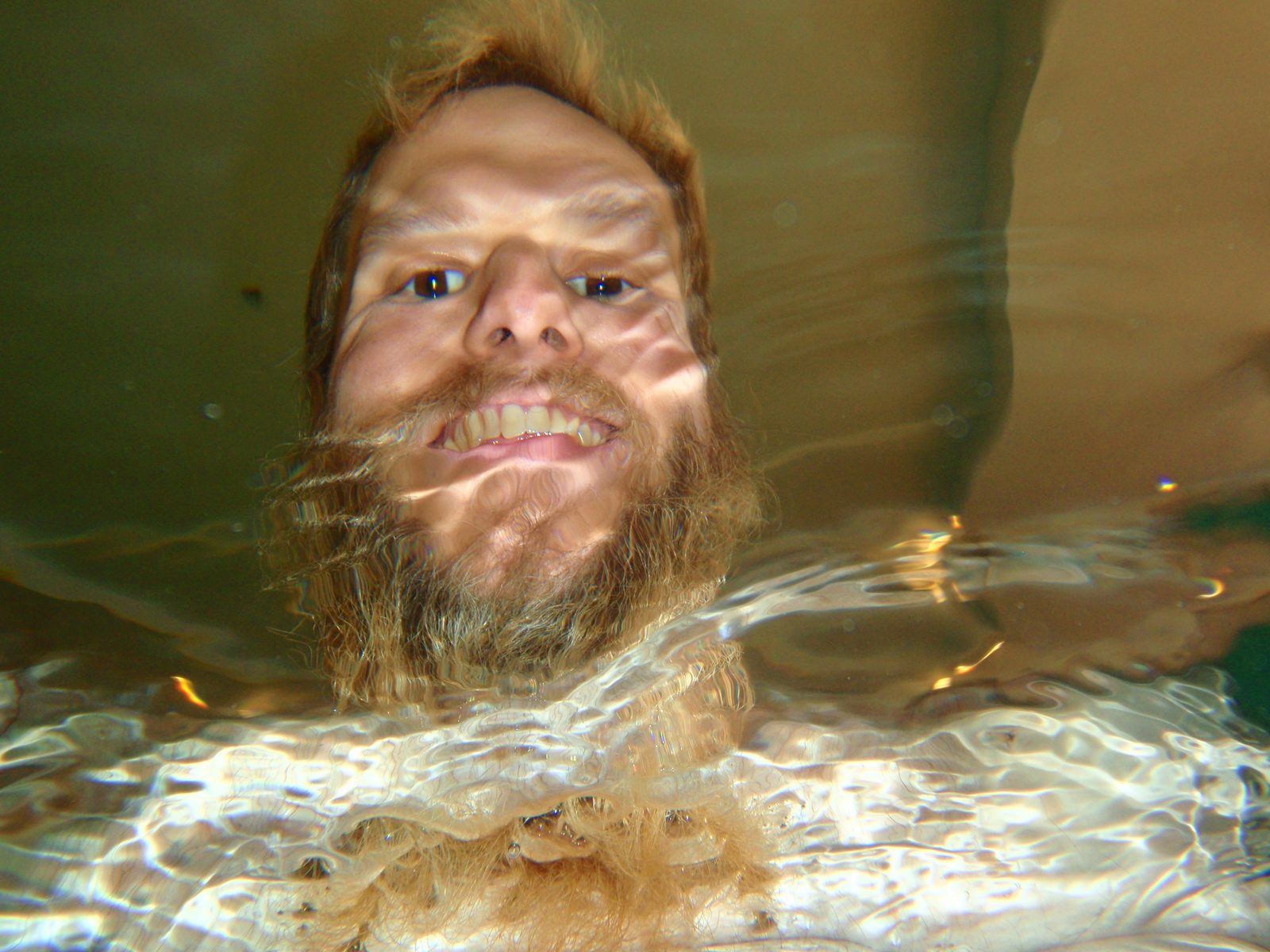 John, portrait taken from underwater.
