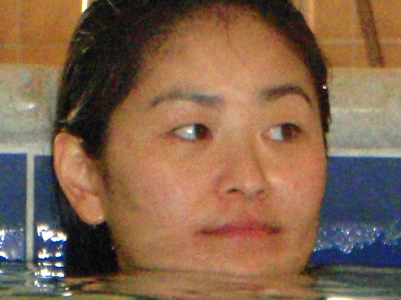 Monica.  Taken with my digital zoom feature from the other side of the pool.  Sort of a lousy...