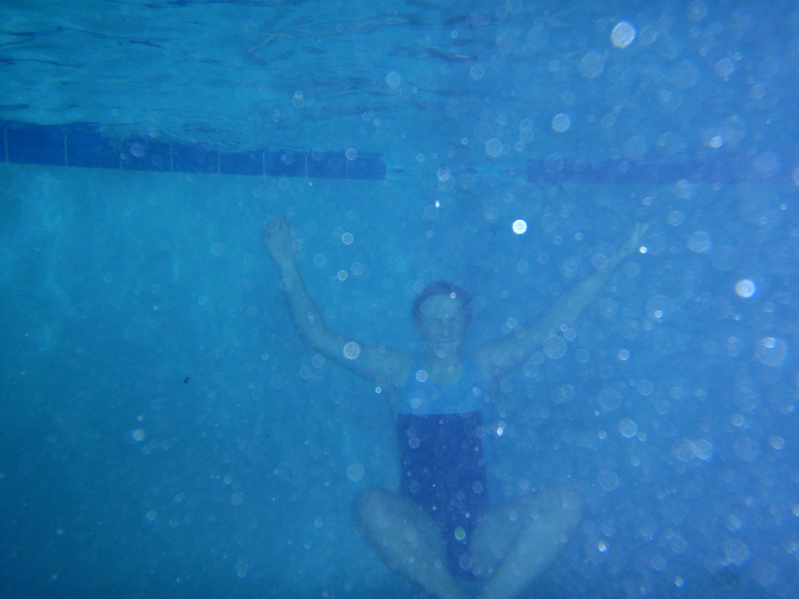 Catherine, underwater.