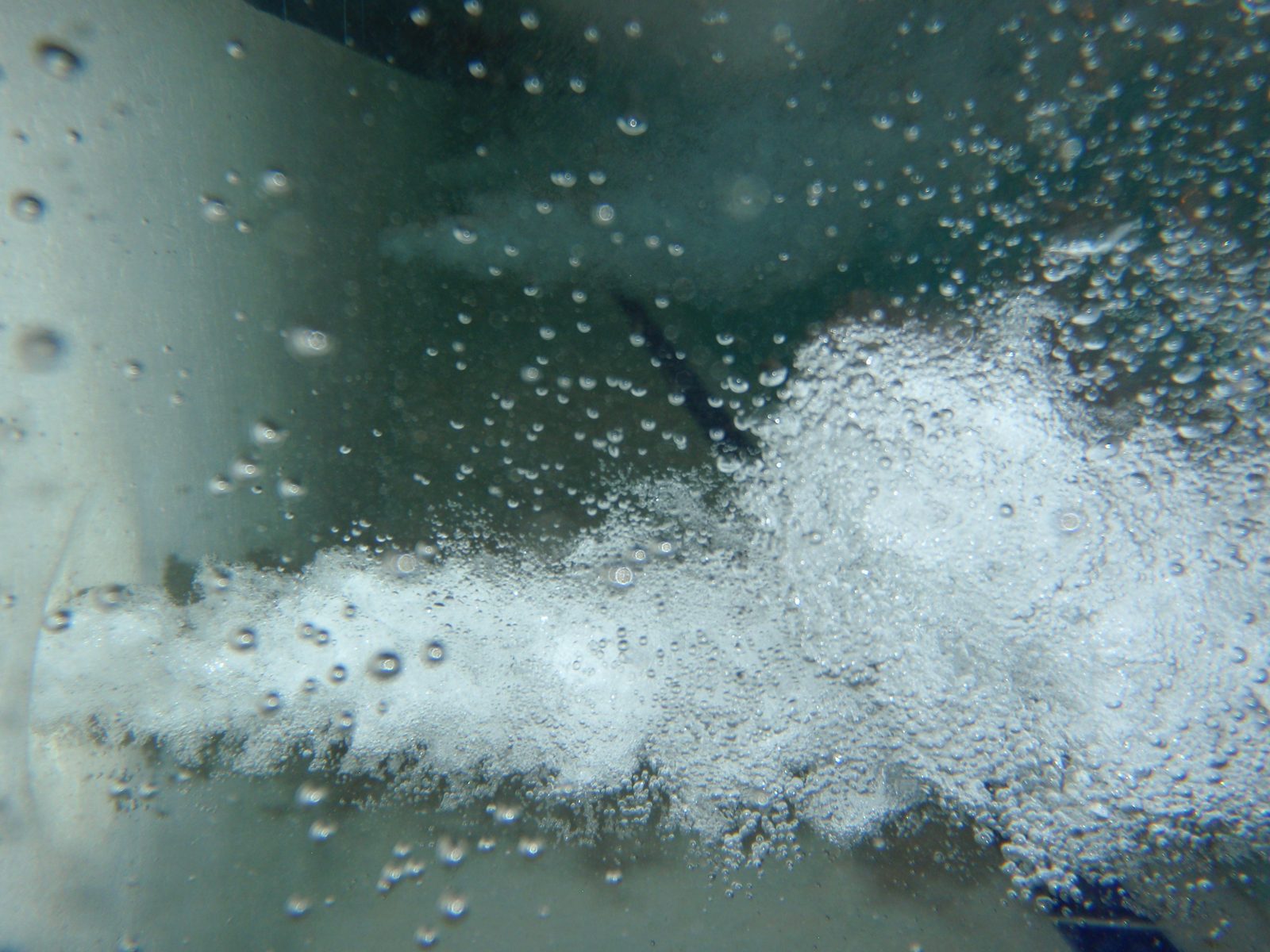 Hot tub jet in action.