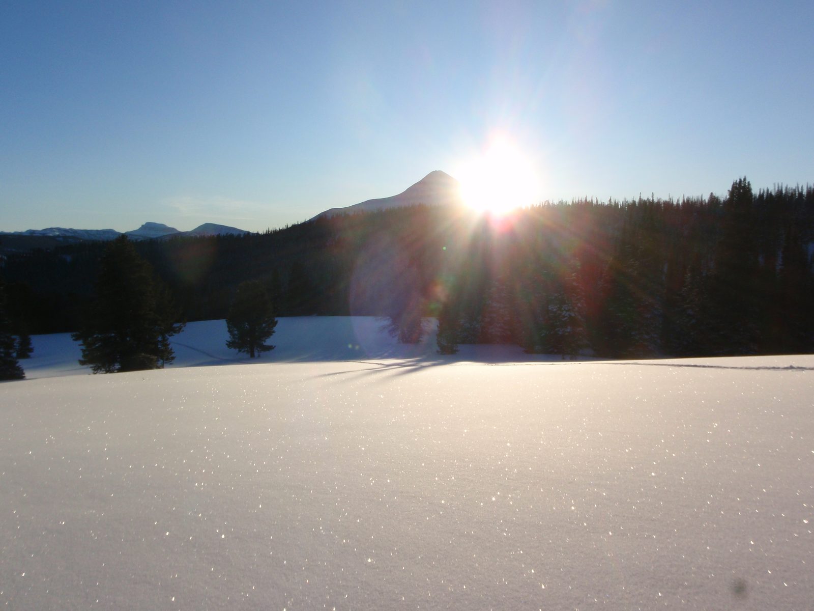 Lone Peak with the setting sun.