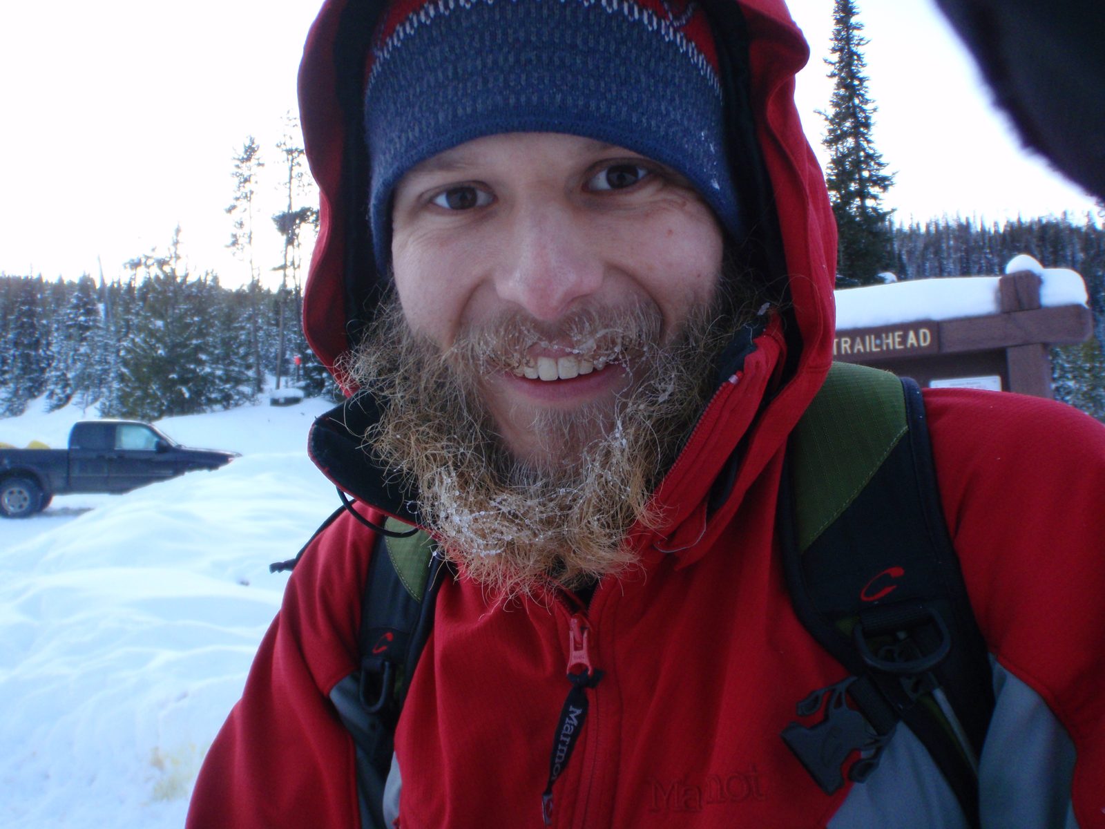 Trying to make my beard white like Santa's.