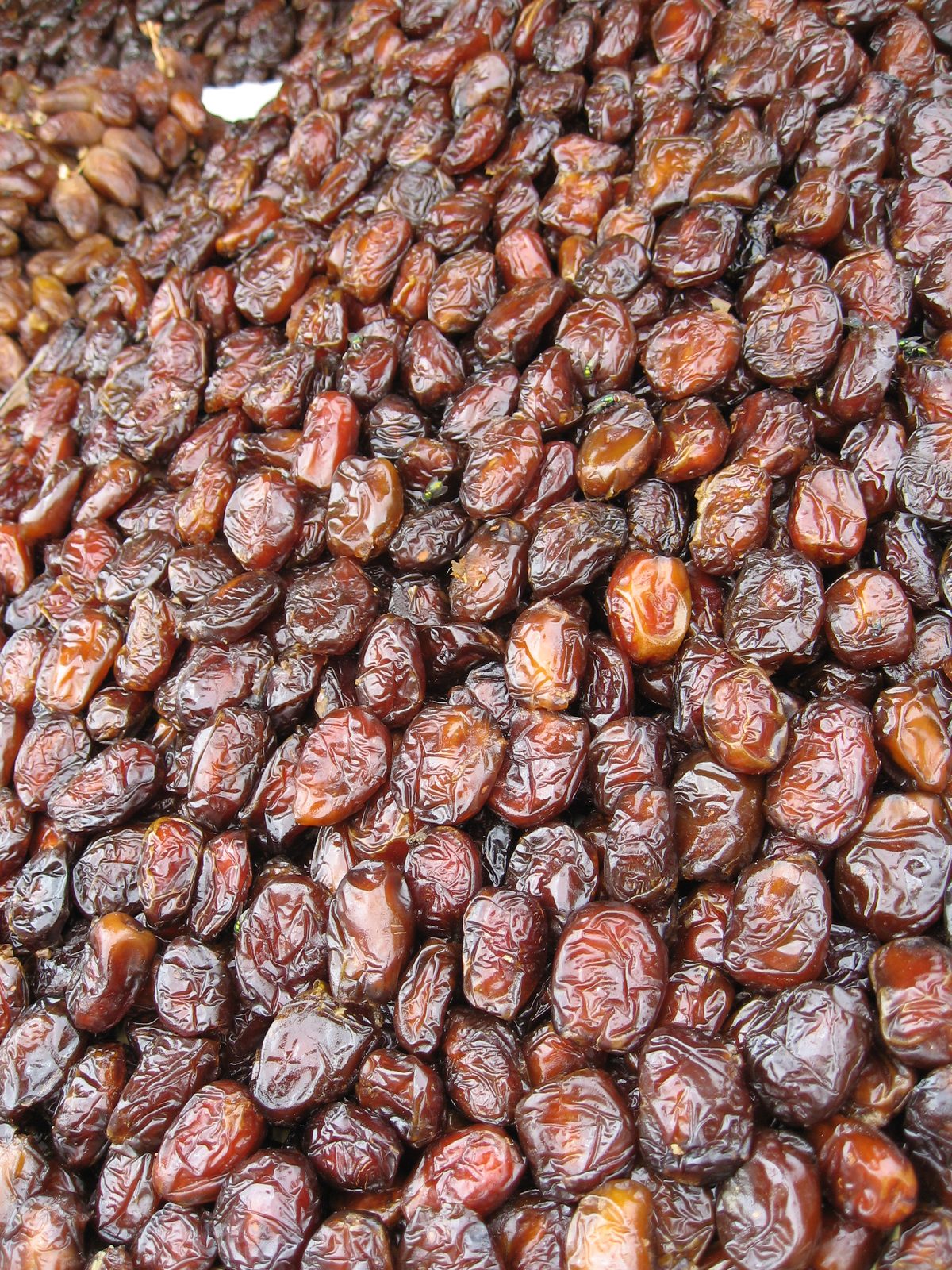 Figs, covered with flies.