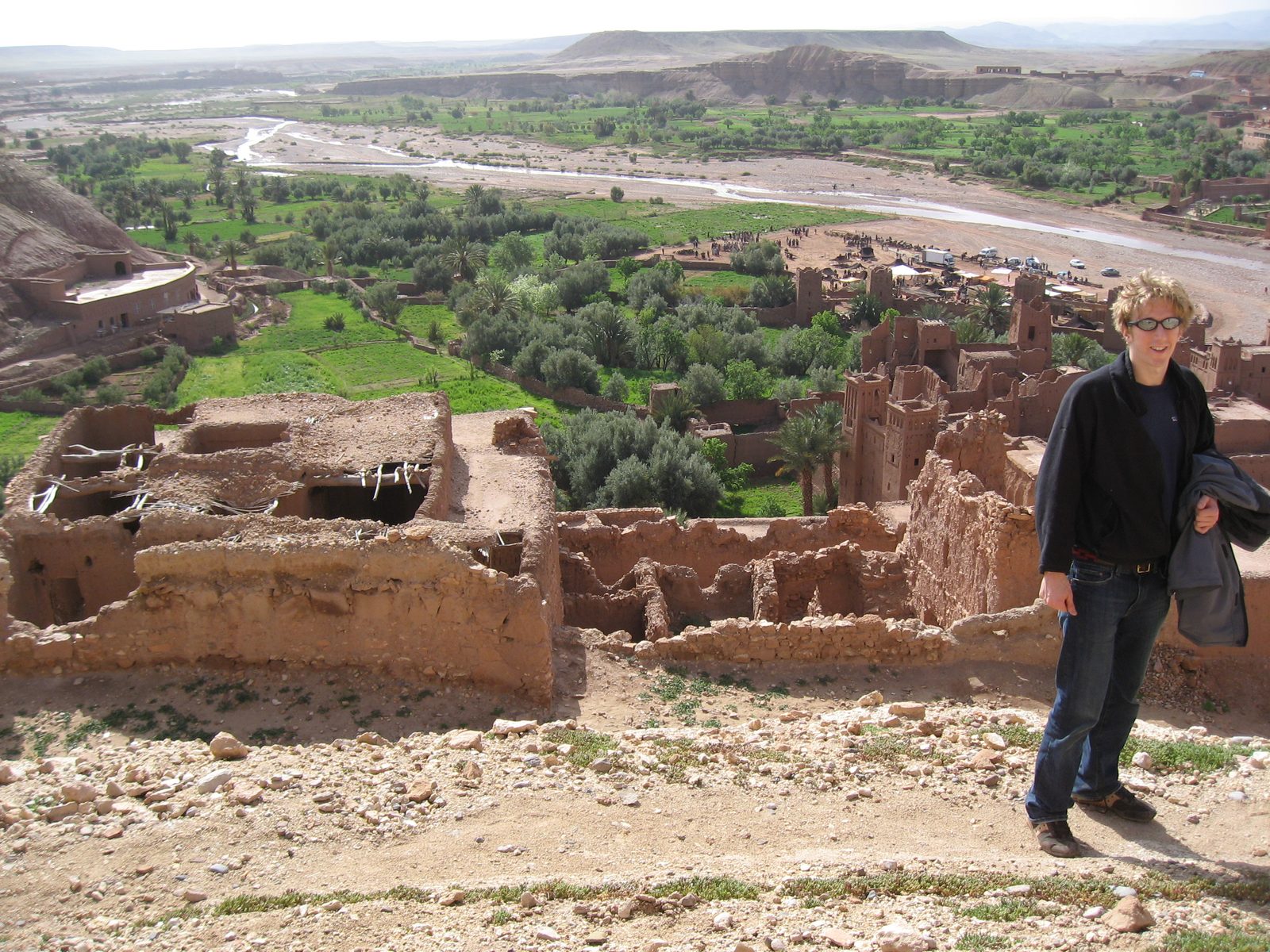 Trevor and the oasis of Ait Bennadou.