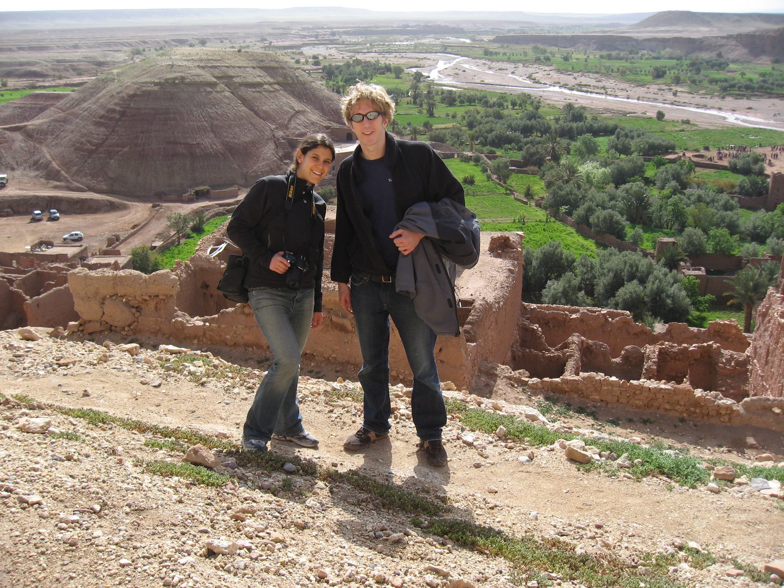 Heidi and Trevor near the top of the Casbah of Ait Bennadou.