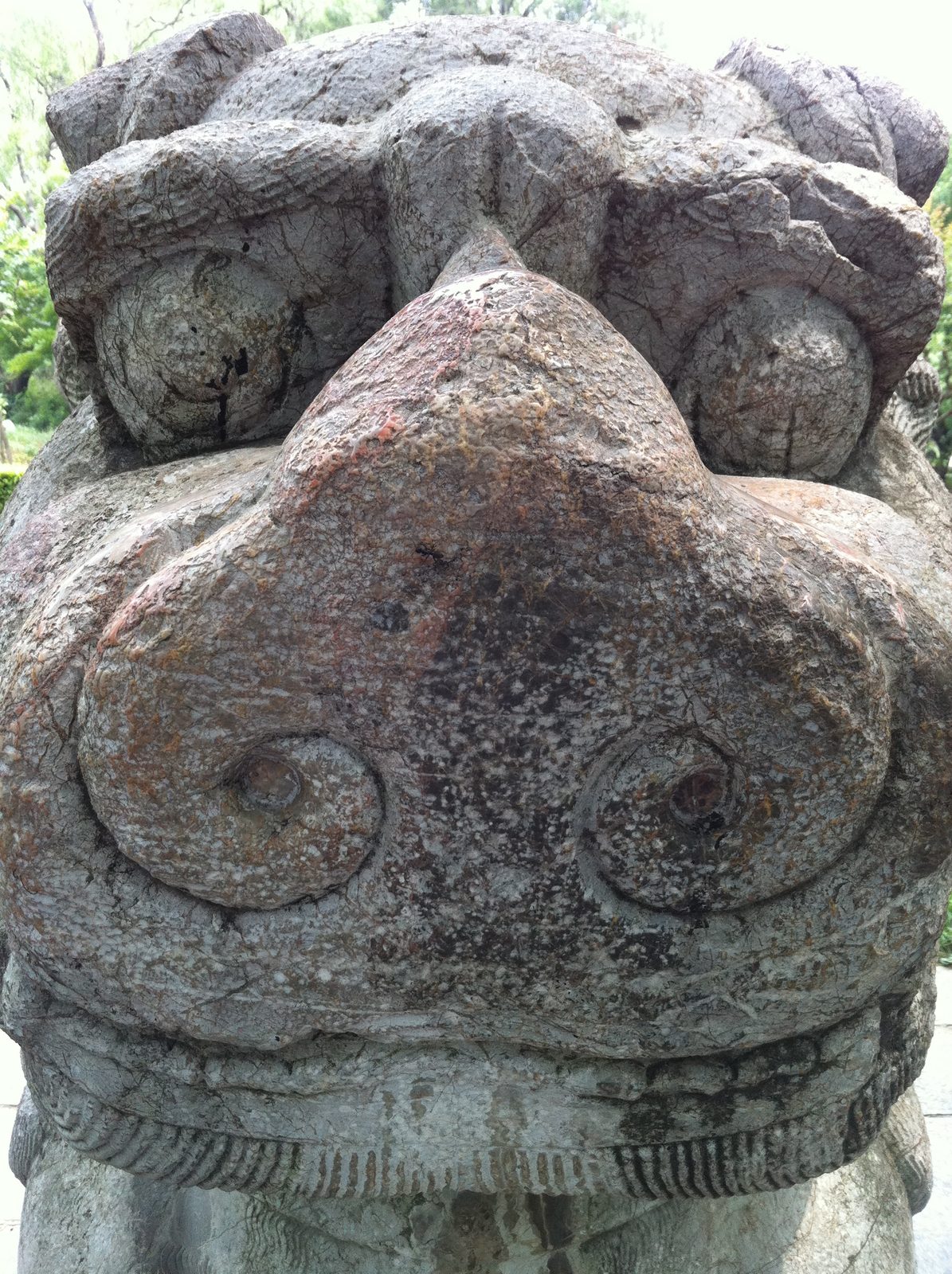 Carved Lion on the Sacred Way.