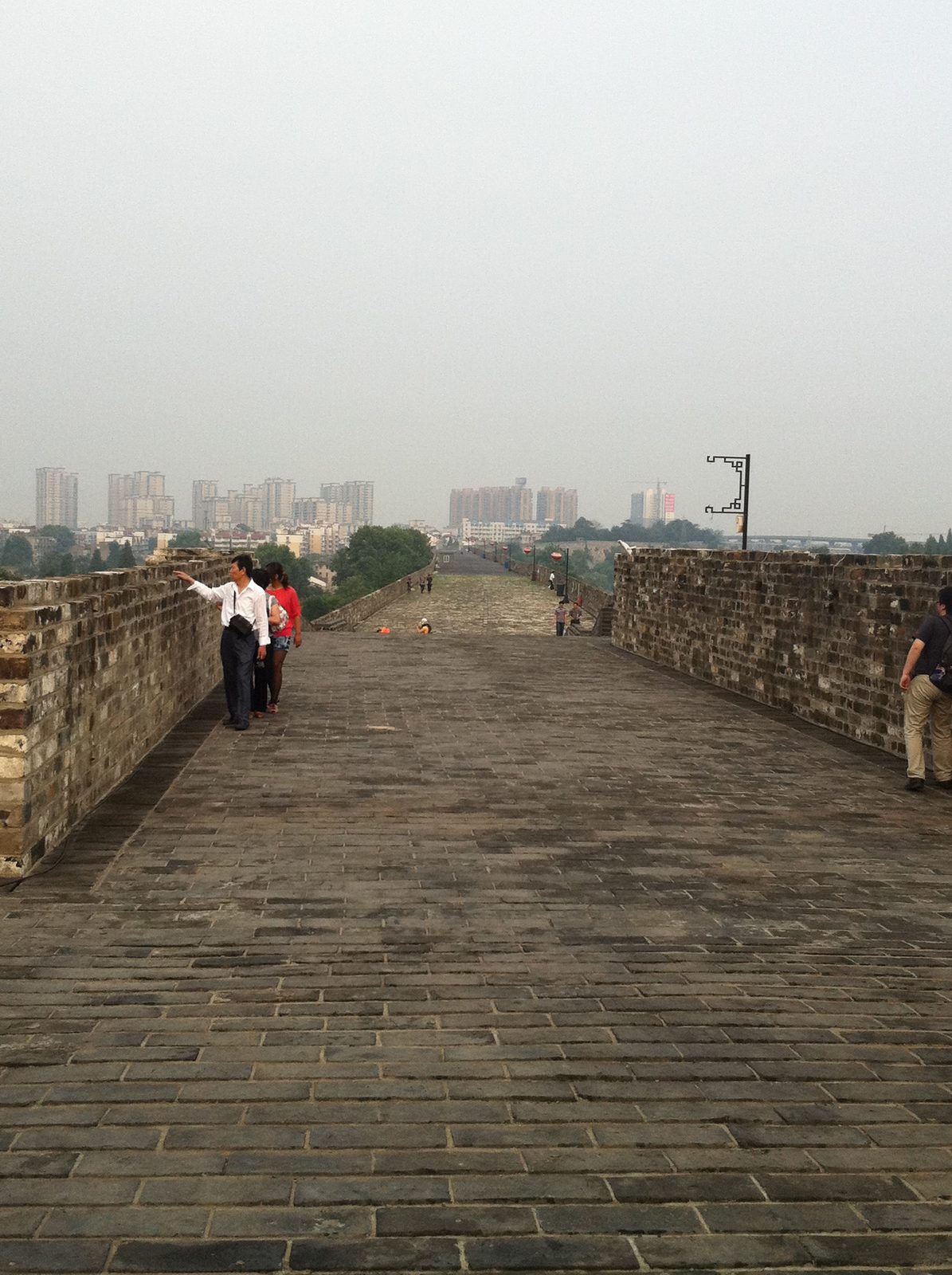 View of the wall to the east, from the south gate.