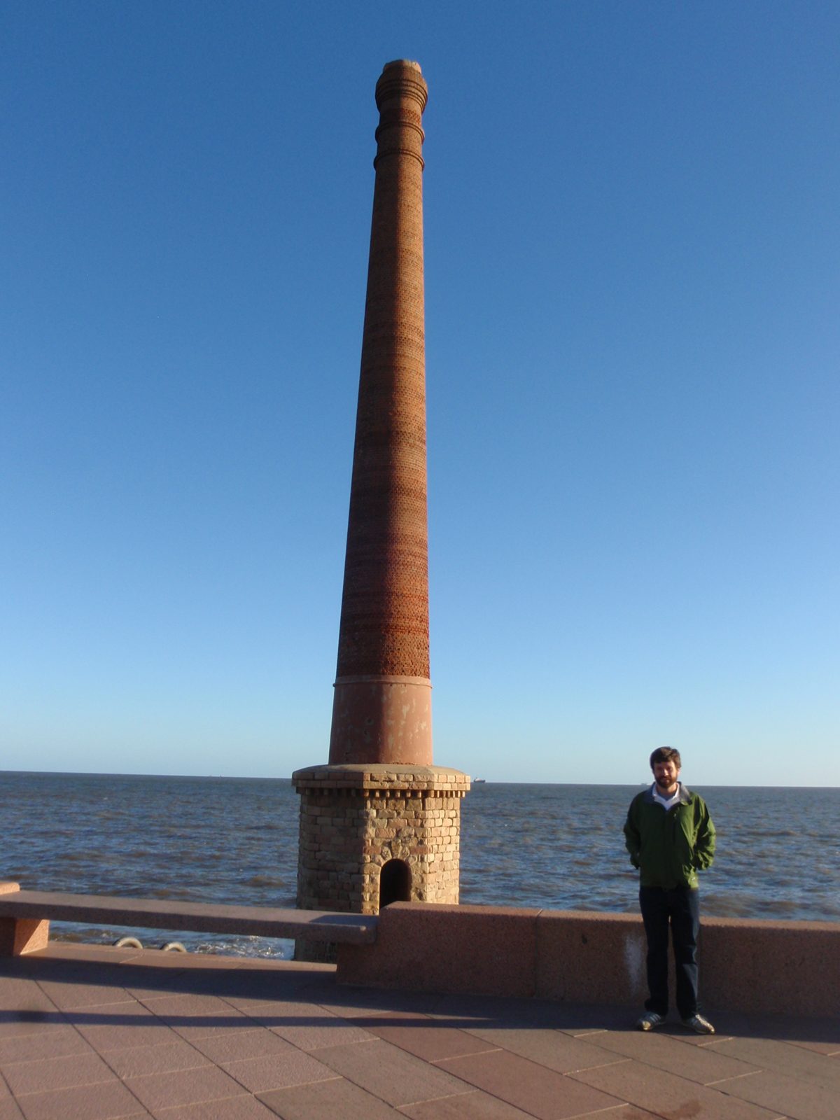 Jay, next to some strange smokestack that didn't have a building attached to it anymore.  Behind...