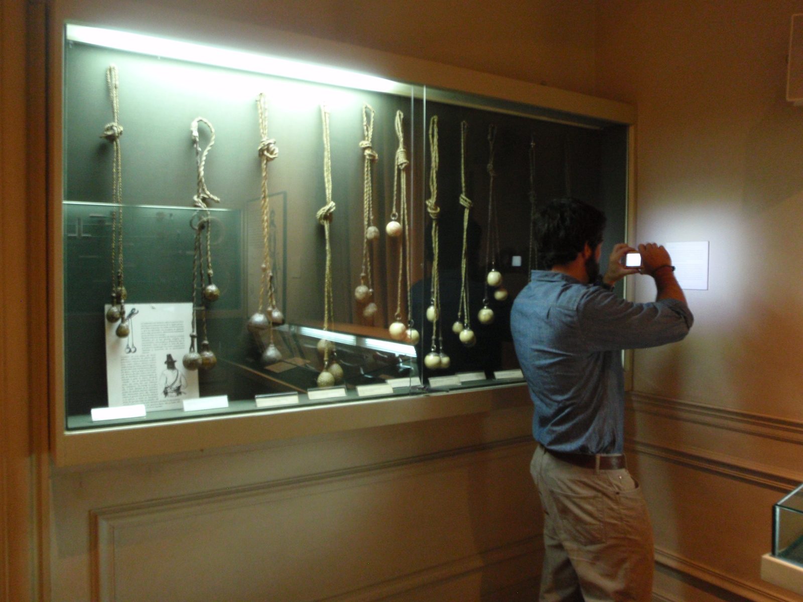 Balls on strings called lashing whips used like lassos for hearding cattle and horses.