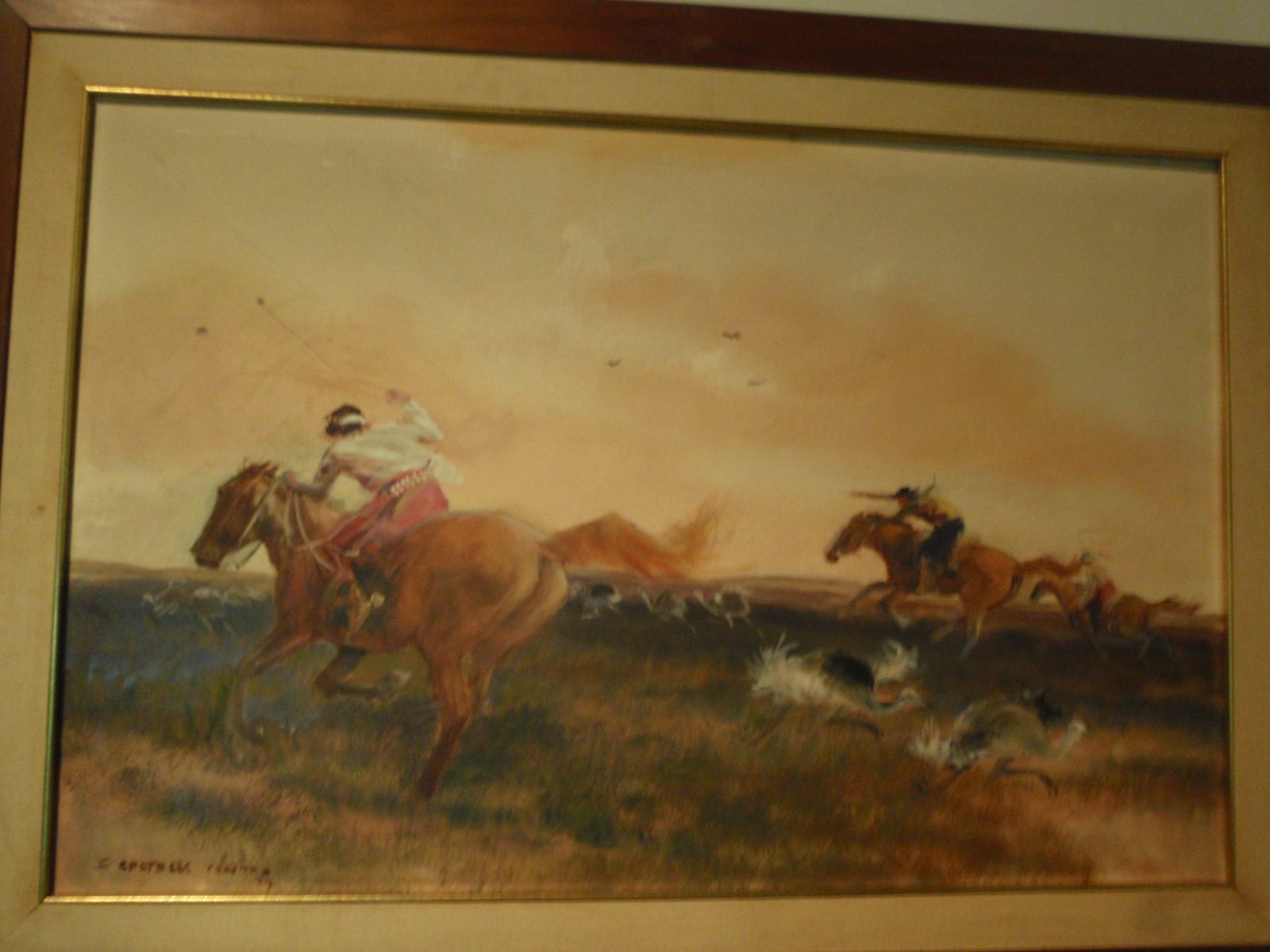 Example of lashing whips being used.