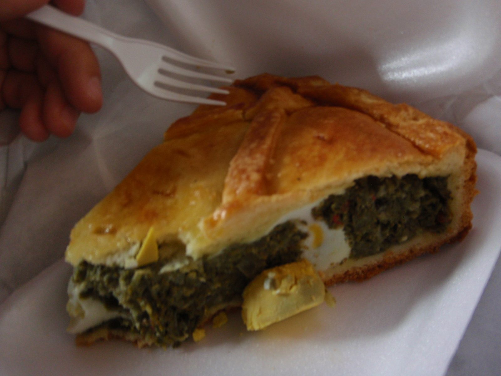 My bus terminal lunch: something they call a torta, which unlike Mexican tortas was less like a...