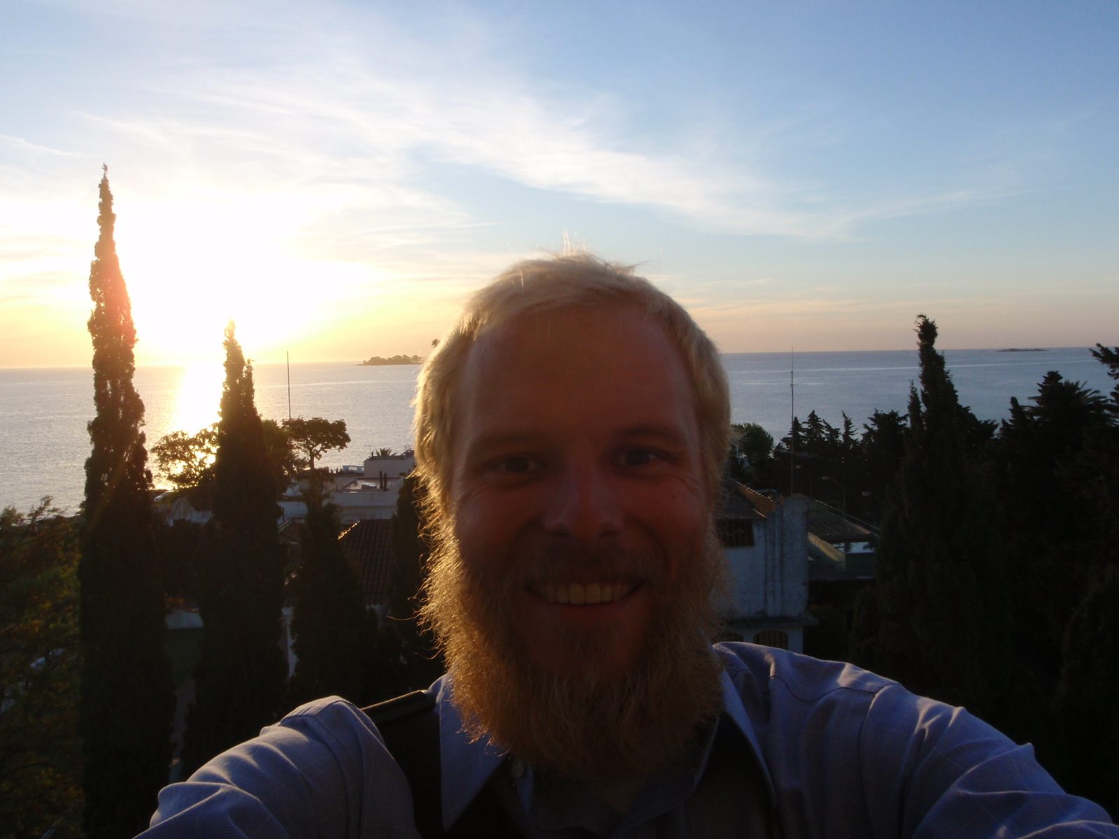 Self photography from the Colonia del Sacramento lighthouse.