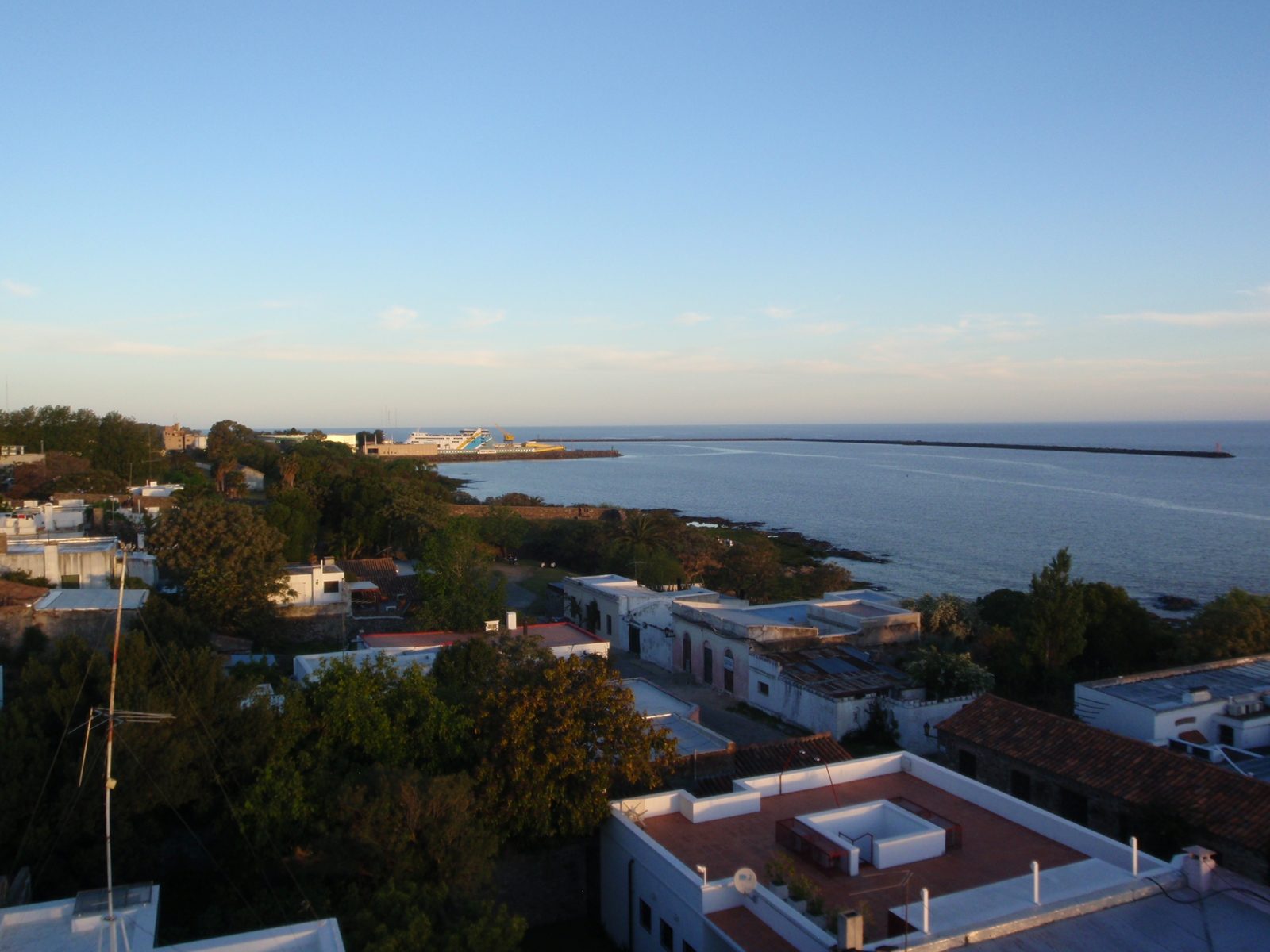 In the distance, our harbor where we would catch a hydrofoil to Argentina tomorrow.  In the...