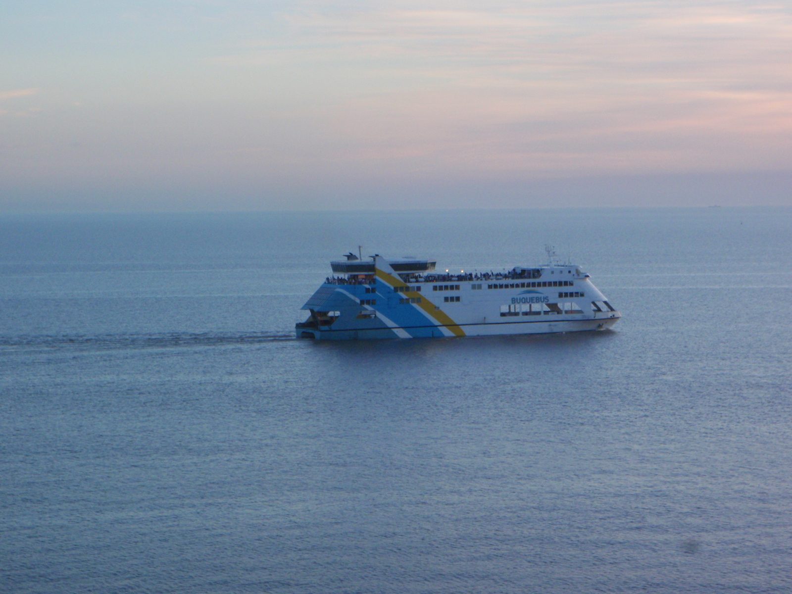 Buquebus slow ferry (that can carry cars) headed for Buenos Aires.