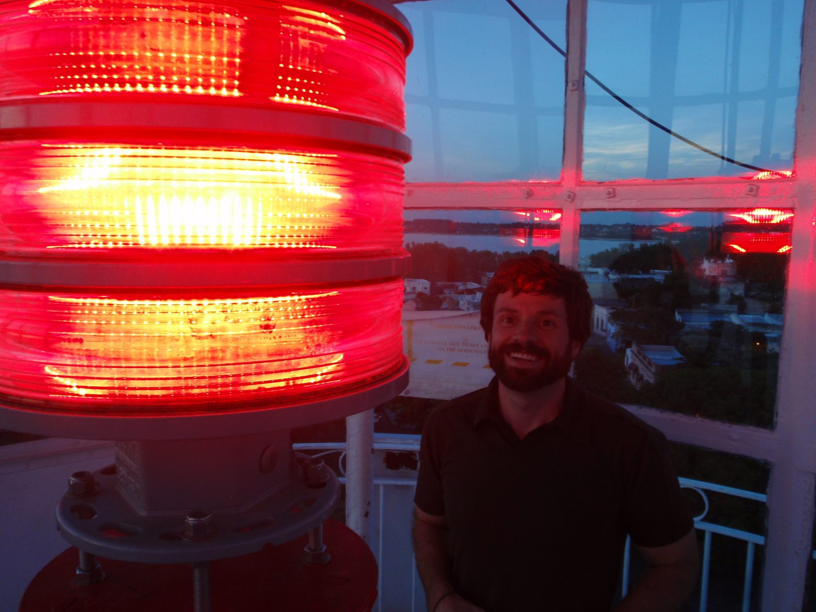Jay with the lighthouse light.