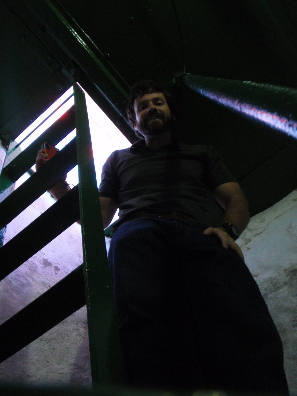 Jay, on our way down the spiral staircase.