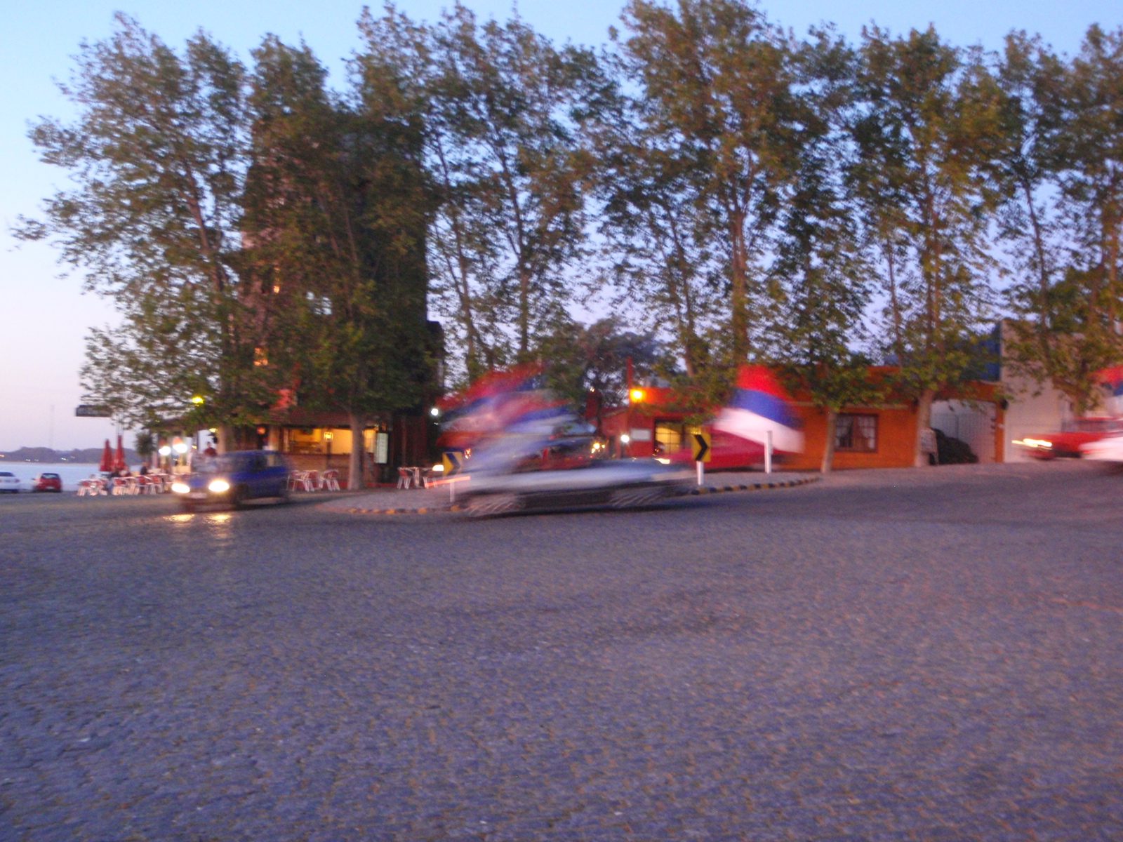 Cars during a procession for the national election which had just gone to a run-off.