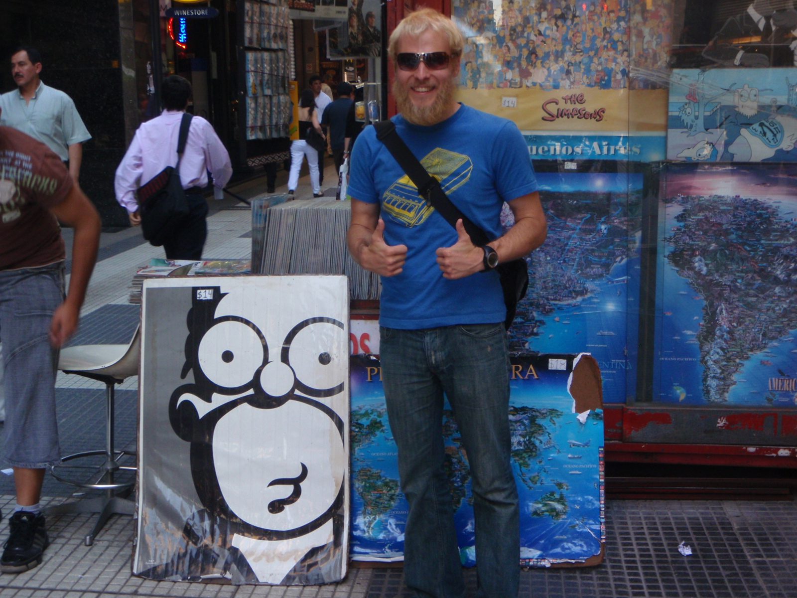 Homer Simpson poster spotted on Calle Florida.