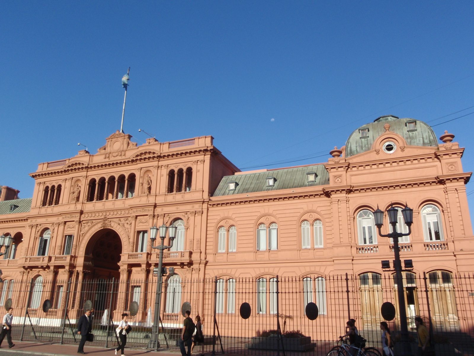 Pink palace up close. Sadly not open to the public as it was undergoing renovations.