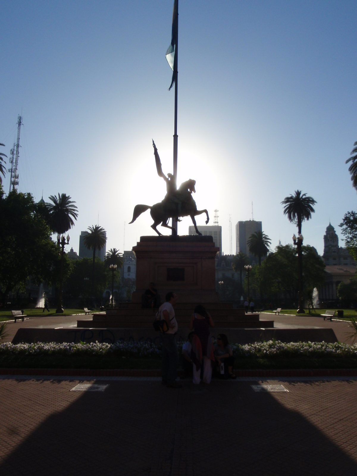 Cool statue in the light.