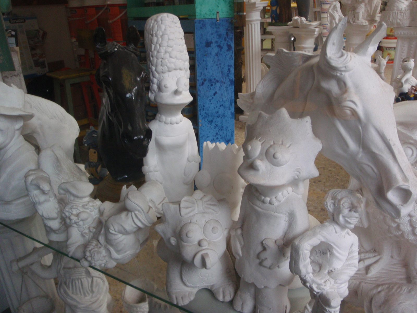Simpsons garden gnomes!  There were so many interesting stores in this neighborhood.  Stuff way...