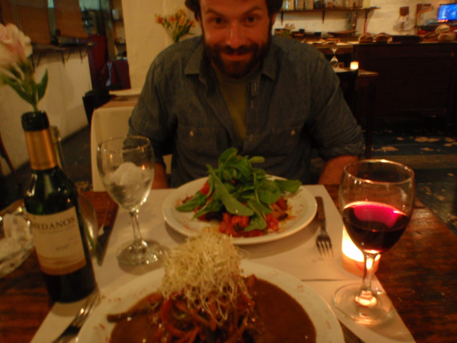 Dinner at a vegetarian organic restaurant in Palermo.  Buenos Aires has amazing international...