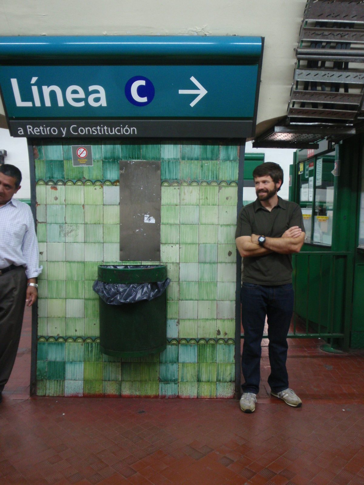 Jay in the Buenos Aires subway.