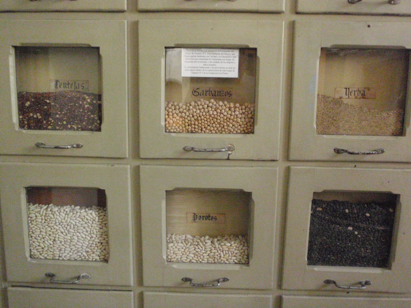 Everything is labeled, even Yerba, for Yerba Mate, the national drink.