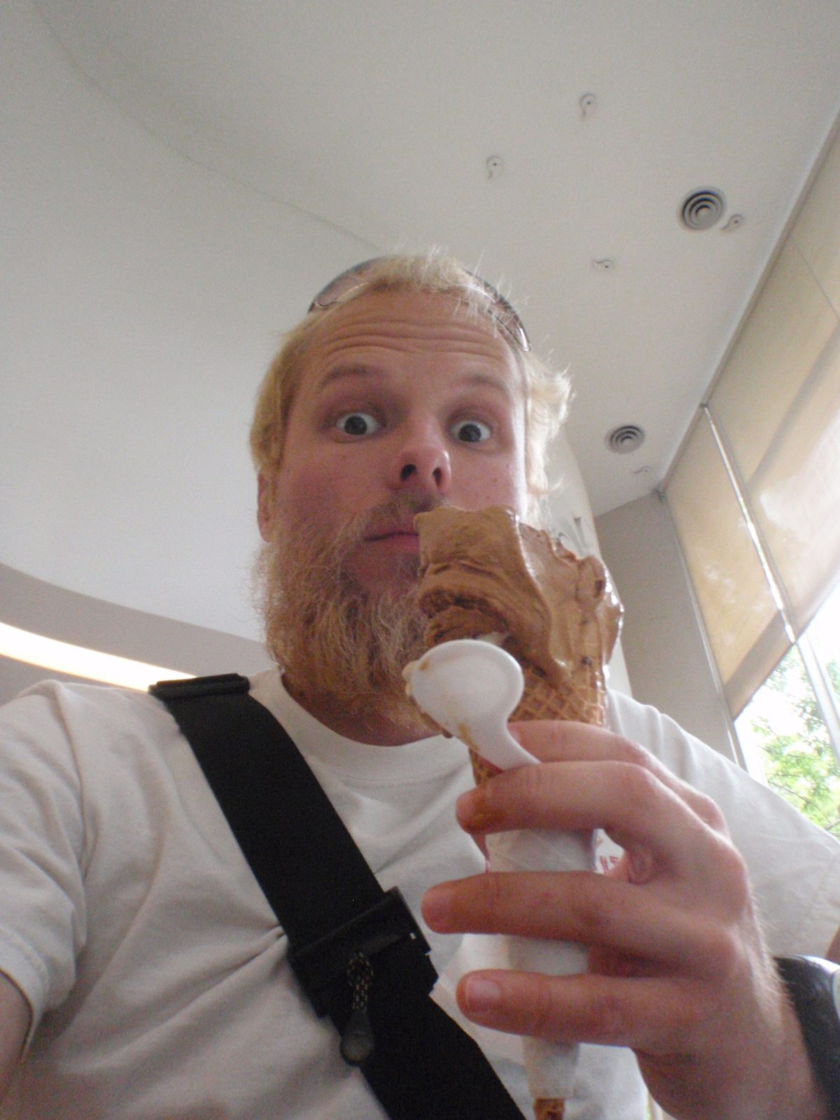 Uh oh I hope it's not getting in my beard!