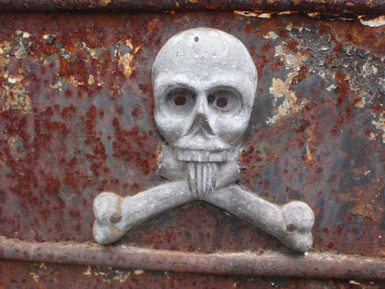 Another cool skull and crossbones, or cross half-bones.