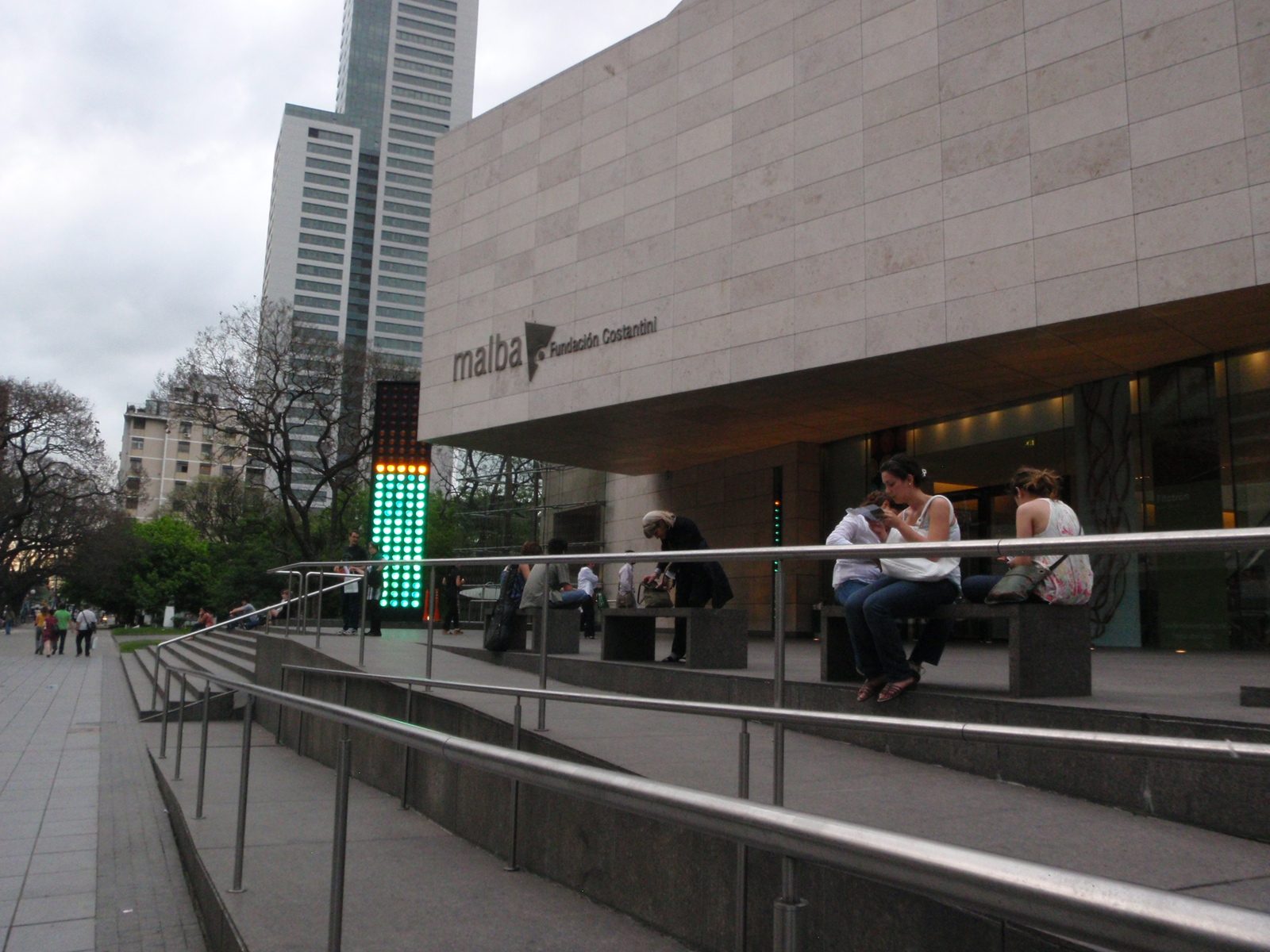 Finally, we arrived at MALBA.  Outside MALBA was a neat exhibit that recorded sound level and...