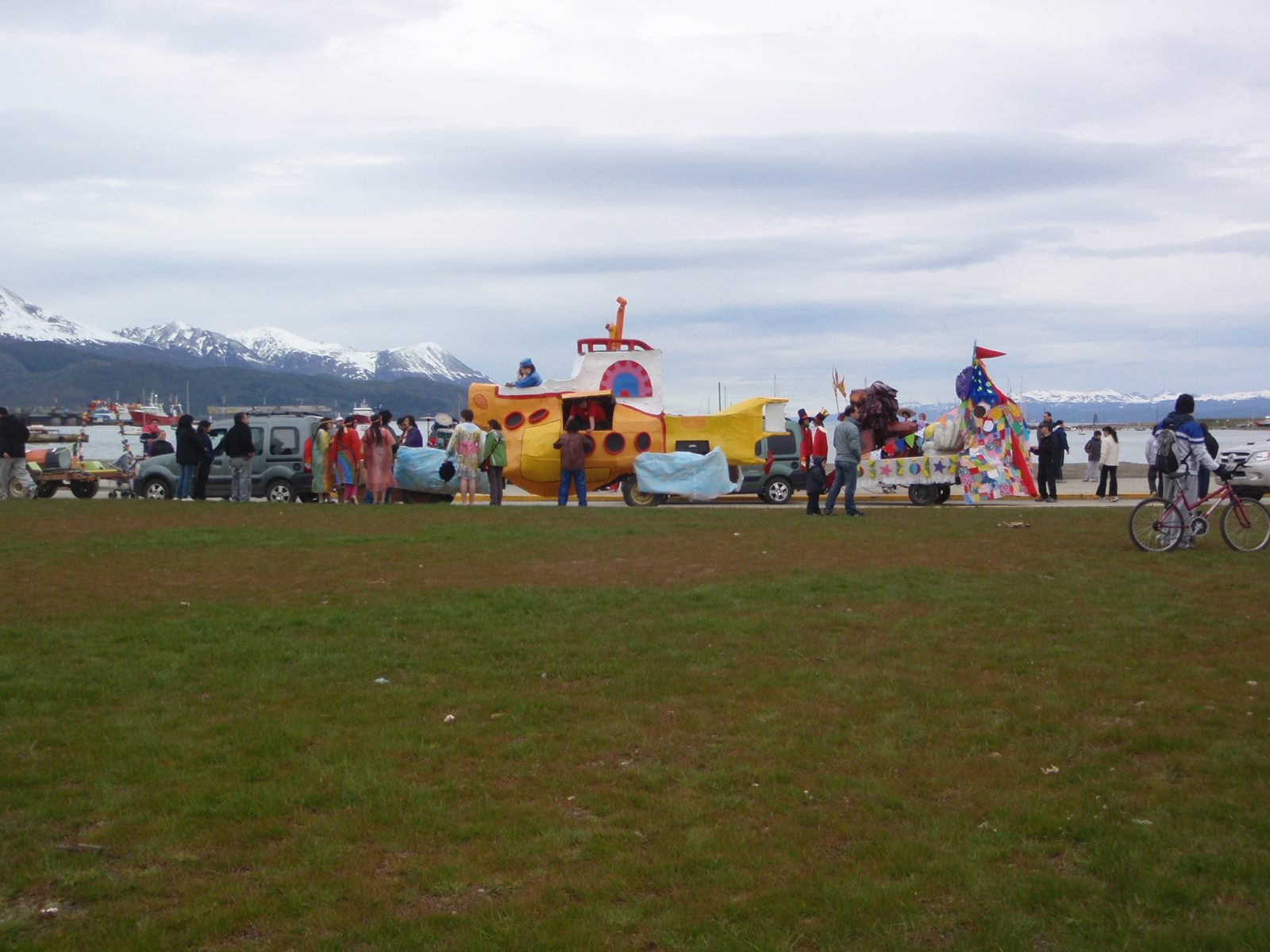 We happened upon a high school graduation parade, complete with Ringo's Yellow Submarine.  The...