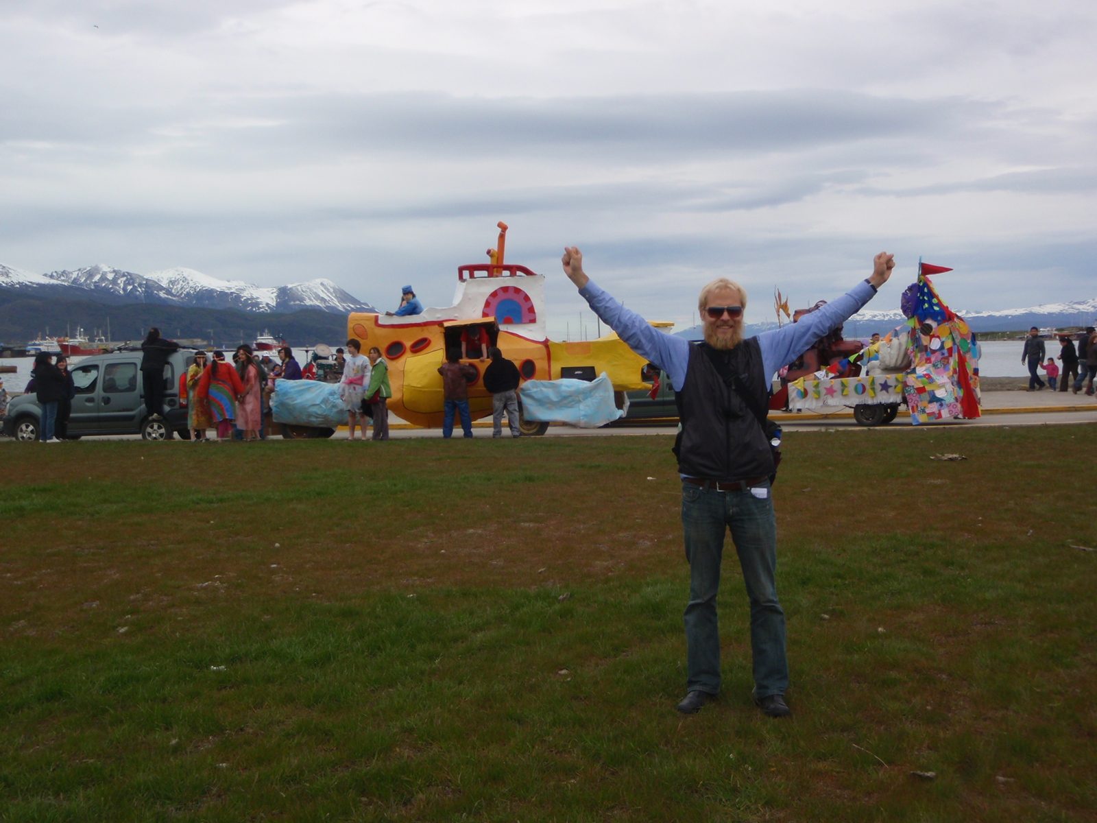 We happened upon a high school graduation parade, complete with Ringo's Yellow Submarine.  The...
