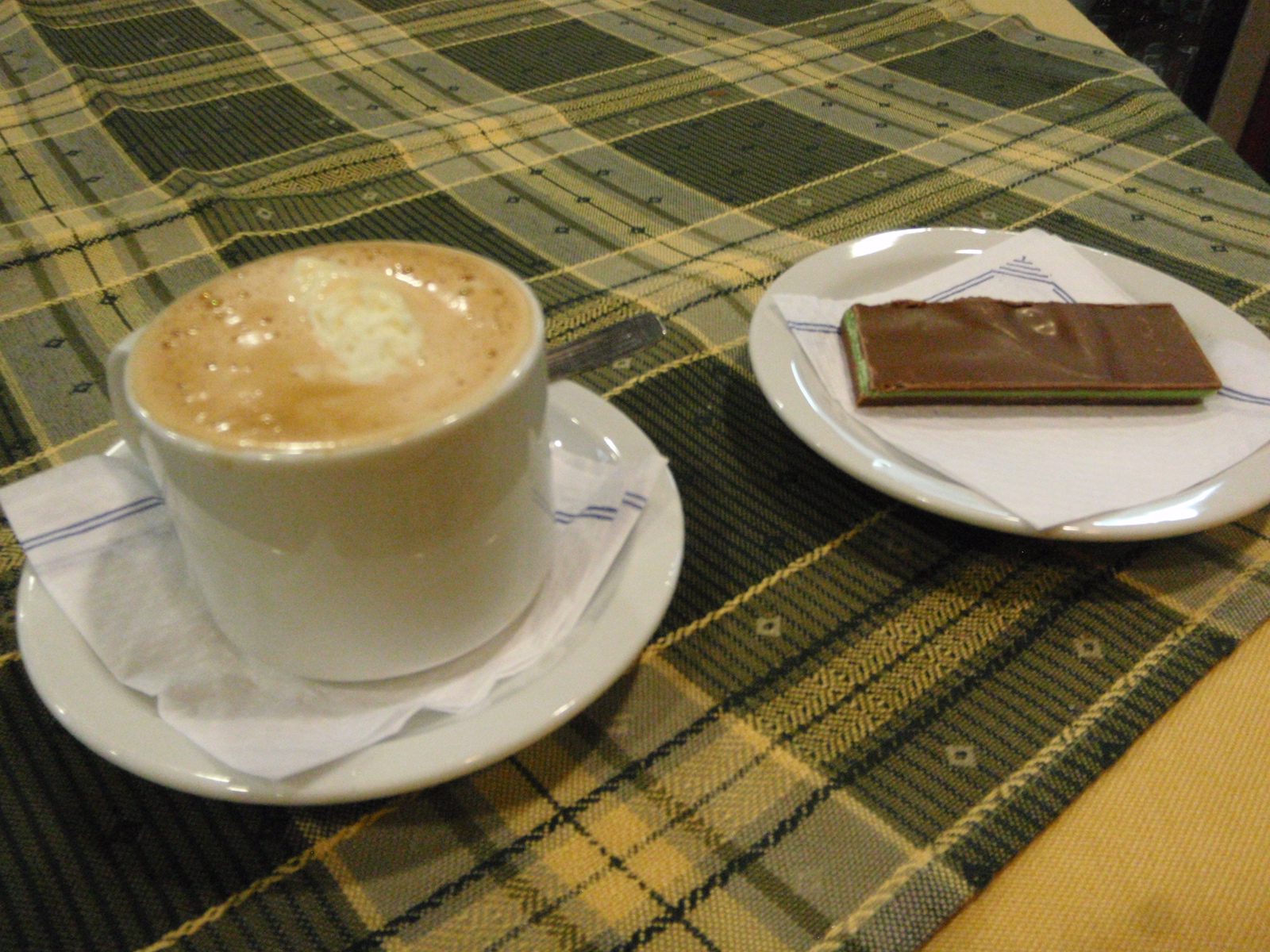 After we had had enough (and were freezing) we ducked into a chocolate shop to get some coffee...