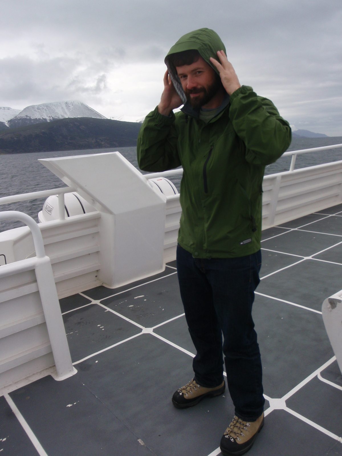 It was pretty windy and cold on the deck of our boat.